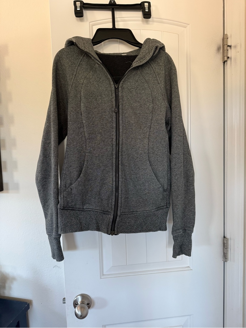lululemon athletica Dark Gray Zip-Up Hooded Jacket
